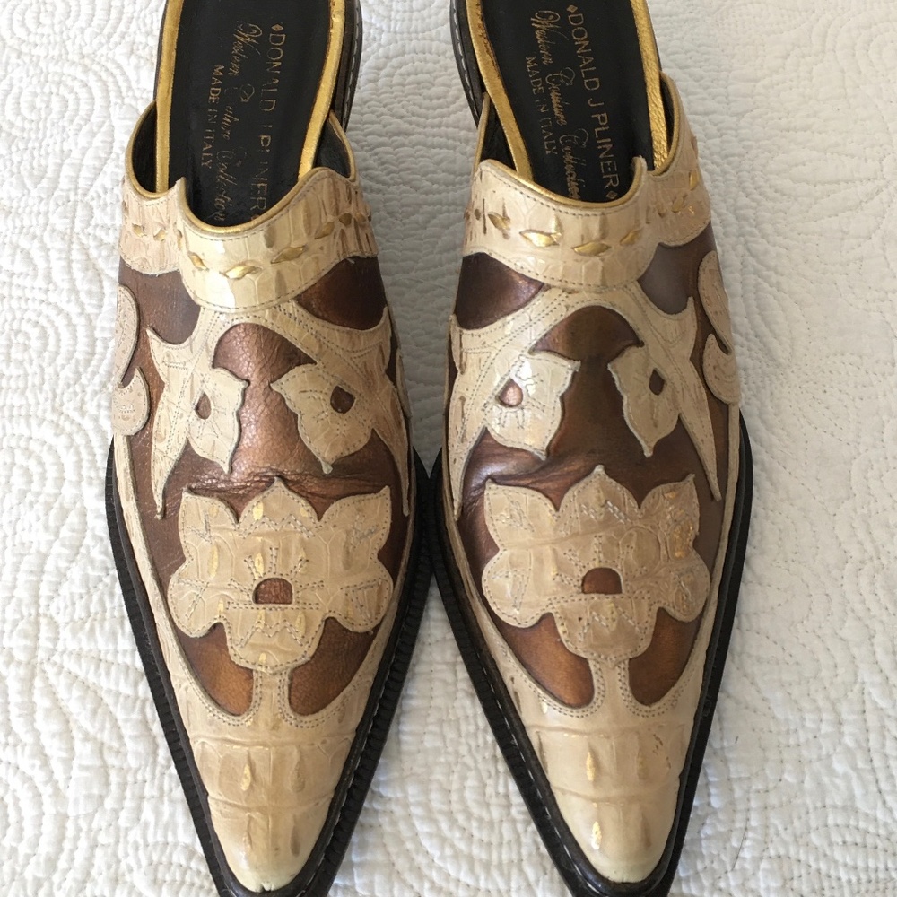 Donald J. Pliner Western Couture Collection mules